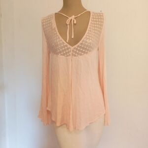 Elegant Lace Detail Blouse - Pink